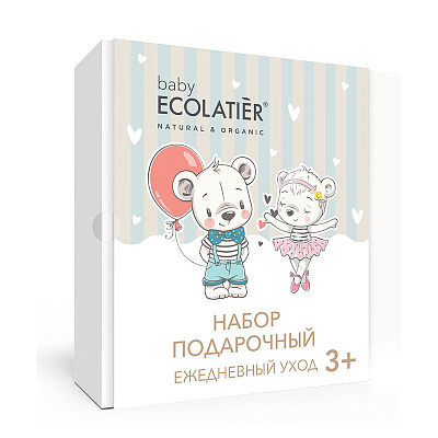 Д набор ECL ECOLATIER® Pure BABY 3+ (Шампунь 2в1 150мл+Молочко для тела 150мл).8 /890006/