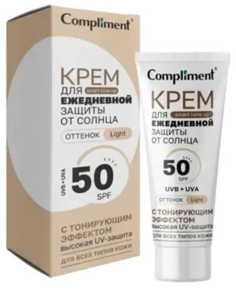 "Compliment" Крем для защиты от солнца тонирующий эффект, т.01 Light (50мл).12 /918787/