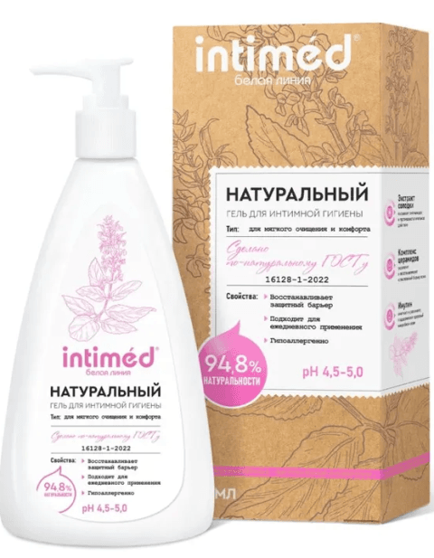 Intimed Bio Белая линия Гель для интим.гигиены д/мягкого очищения и комфорта (200мл).6 /600953/
