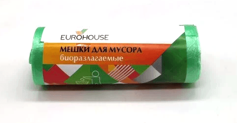 EUROHOUSE Мешки для мусора БИОразлагаемые 30л/30шт, ПНД 6мкм. 50 /9078/