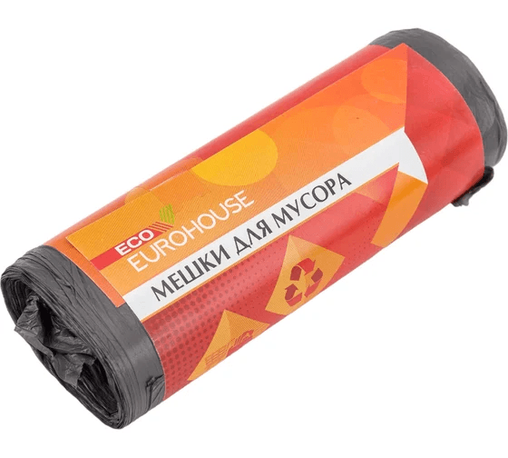 EUROHOUSE Мешки для мусора 60л/20шт, ПНД 6мкм. 70 /3622_10215/