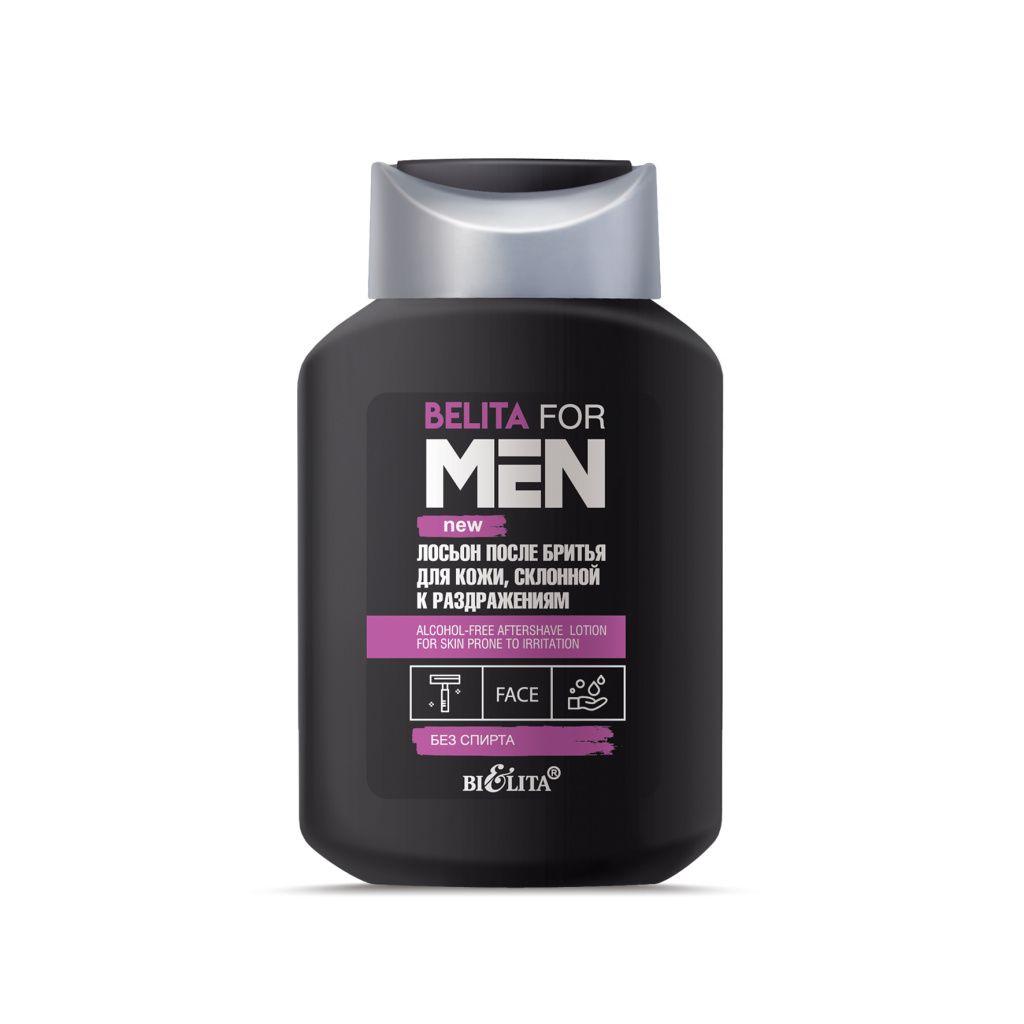 Белита For MEN new Лосьон после бритья для кожи, склонной к раздражениям, без спирта (250мл).14