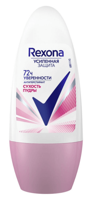 РЕКСОНА Дезодорант роликовый жен. "Сухость пудры" 50мл. (9879)