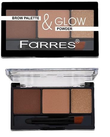 Акция !!! FARRES / Тени -1013-02 для БРОВЕЙ "Brow&Glow" 3 цвета. (*6)