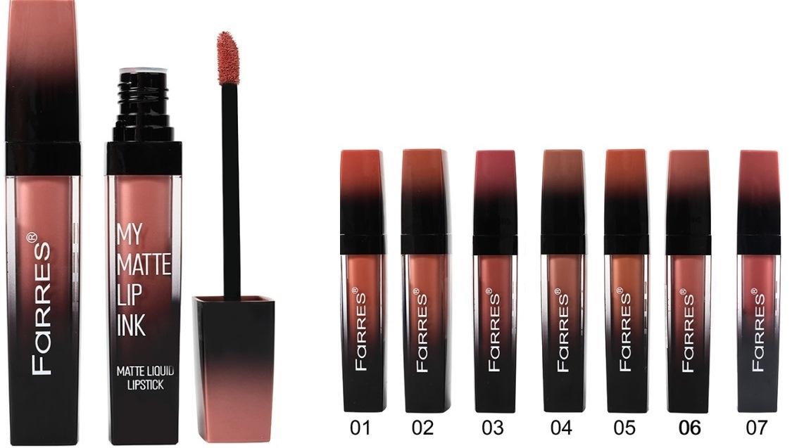 Акция !!! FARRES /7021-07/ Блеск для губ NUDE "My Matte Lip Ink", тон 07 терракотовый (*3)