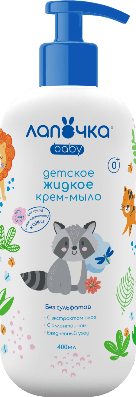 "Лапочка 0+"  Крем-мыло детское жидкое (400мл).6  /арт-96501/