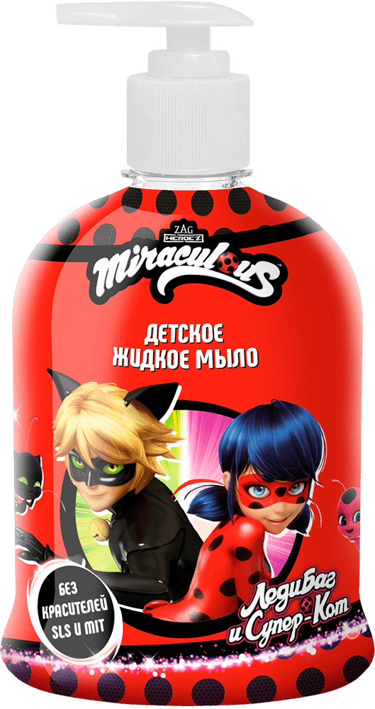 Miraculous Леди Баг и Супер Кот Жидкое мыло для рук детское, 450мл.8 /арт-95054/ 