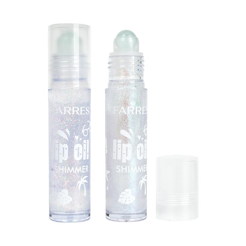 FARRES /7001-101/ Блеск для губ Lip Oil Shimmer жемчужный с золотым мерцанием.(12)