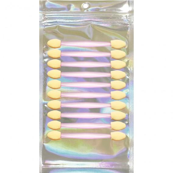 A003-10 Аппликатор для макияжа (10шт-ZIPкосмос+стикер шк) 2-х сторон. 7,7см (10)