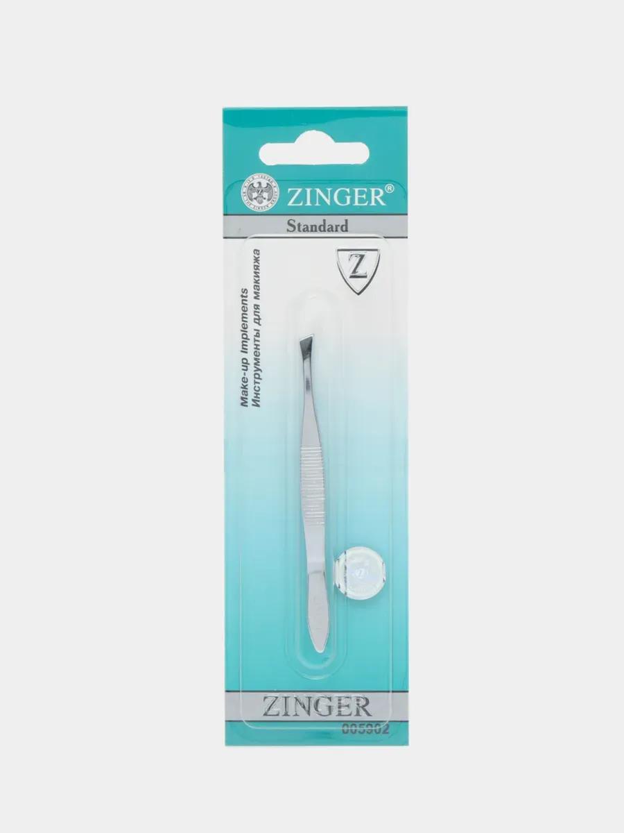 ZINGER ПинцетТА-07-slant-S, большой, скошенный, серебряный (eia-34)