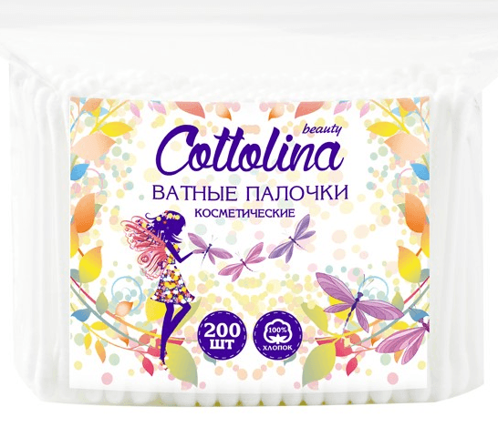 Cottolina Ватные палочки п/э 200шт /арт-1215/ 