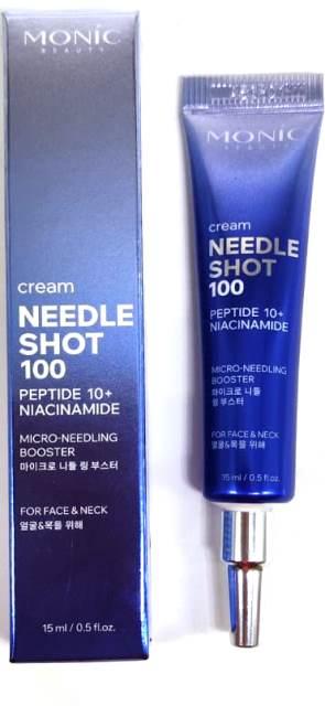 MONIC BEAUTY Needle Shot 100. Крем с микроиглами и комплексом 10-ти пептидов 15мл (*200)