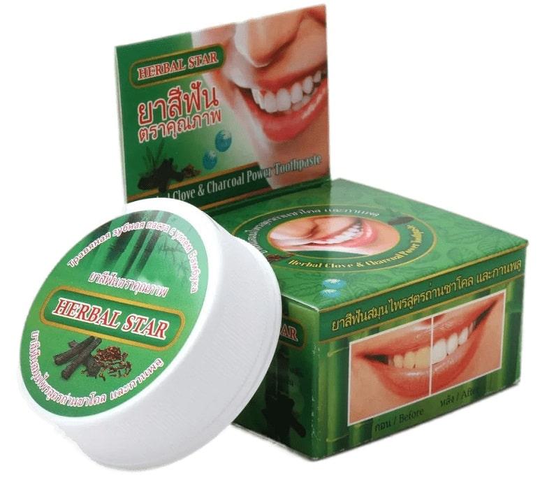 Herbal Star Зубная паста (30г) Herbal Clove & Charcoal Power / Гвоздика и Уголь порошок. 12