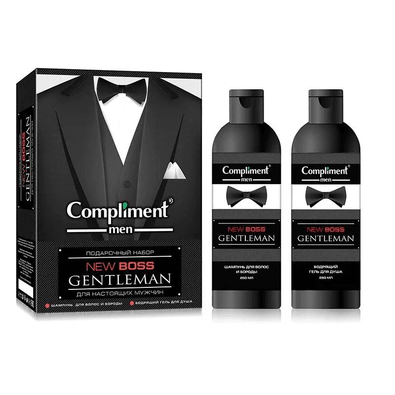 М набор Тимекс "Compliment" men NEW BOSS №1770-2 Gentleman (Шампунь 250мл+Гель/душ 250мл).10 /919463