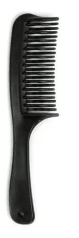 Расческа "FLORANS" Чёрная малая с двойными зубчиками 16см, OPP, F-2312