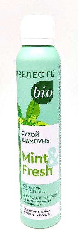 Прелесть-BIO СУХОЙ Шампунь"Mint Fresh" с растительными экстрактами (200мл).12