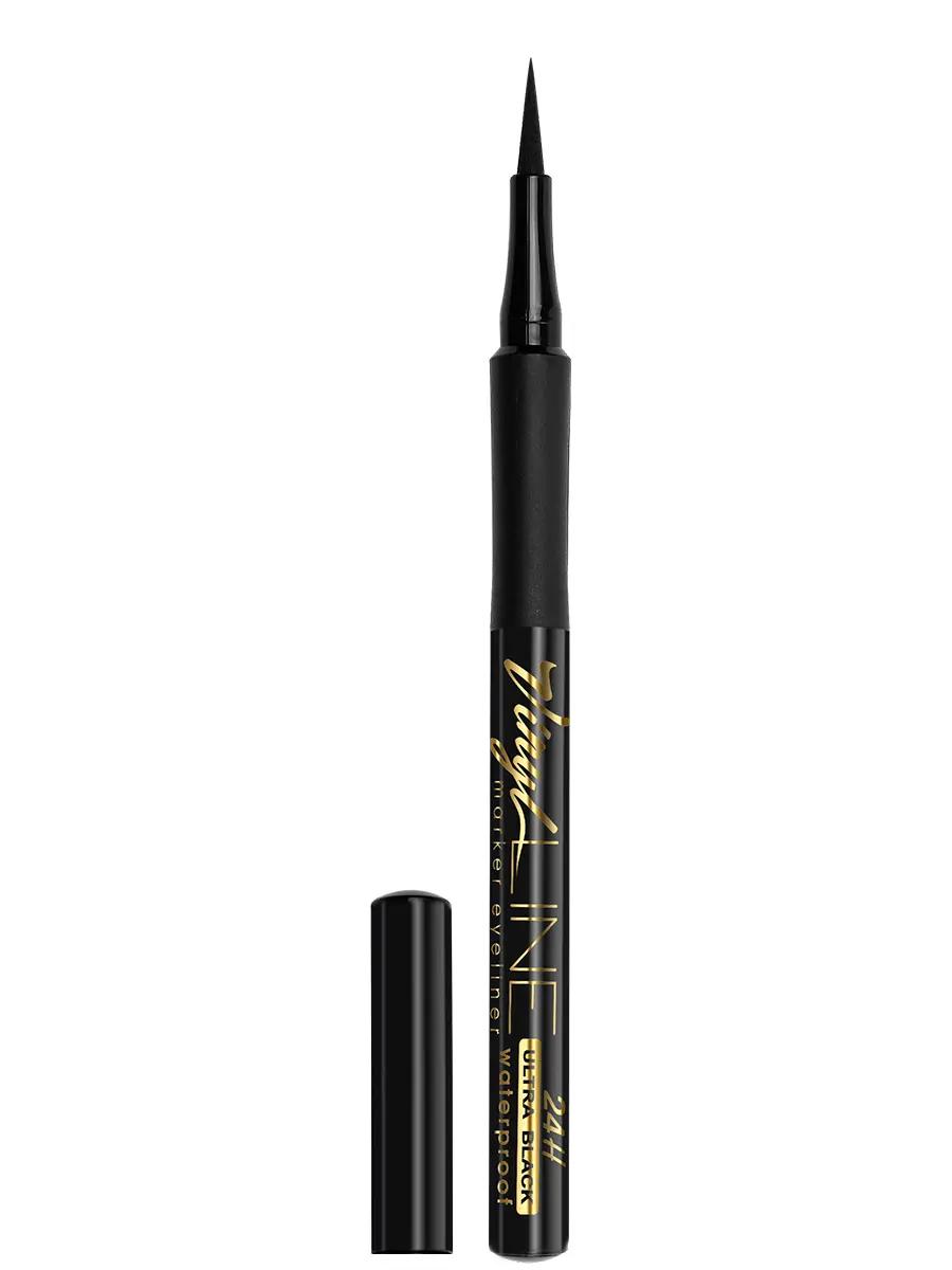 LUXVISAGE Подводка-фломастер д/глаз VINYL Line Ultra black 24часа водостойкая, Черный. (6)