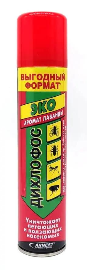 Инсектицид "Дихлофос ЭКО 190см + 30% бесплатно" (без спирта) /Арнест/