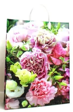 Антелла Пакет-Сумка 32*40*10см /0365-158BAL/ (L) Цветы. Пластик мяг.