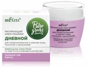 Белита Pure Green Матирующий крем-праймер ДЕНЬ д/комб.и жирн.склон.к высыпан.(50мл).16