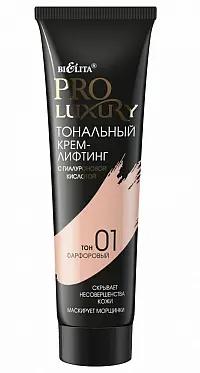 Белита ProLuxury Тональн. крем-лифтинг с гиалур.кисл.(30мл), тон 01 фарфор..25