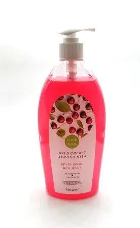 Маграв 4/2 PURE MILK Крем-мыло для душа Wild cherry & Almond milk (800мл). 9