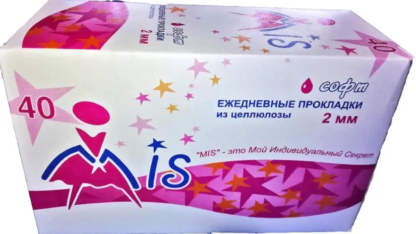 MIS Прокладки жен. Ежедневные 40шт целлюлоза софт арт-4775. (24)
