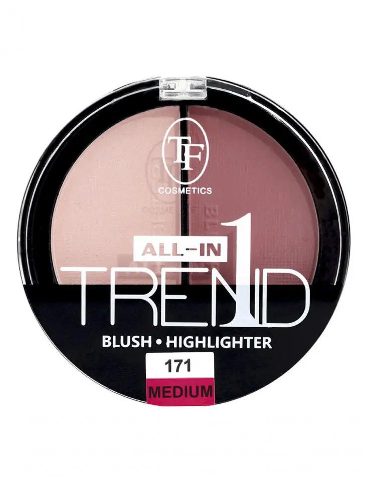 Triumpf СТР-17 Двойные румяна-хайлайтер тон 171 "TREND ALL-IN-ONE" /MEDIUM/