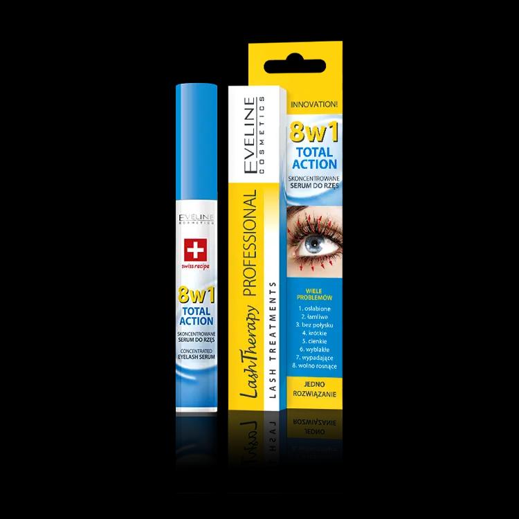 Eveline СЫВОРОТКА д/ресниц 8 в 1 Концентр.LASH THERAPY PROF. TOTAL ACTION (10мл).3 