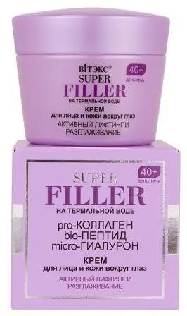 Super Filler на терм.воде 40+ Крем д/лица и вокруг глаз день/ночь Актив.лифтинг и разглаж.45мл.
