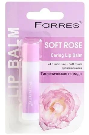FARRES /5094k/ Помада гигиеническая на боистере проявляющаяся "Soft Rose (Роза)".12
