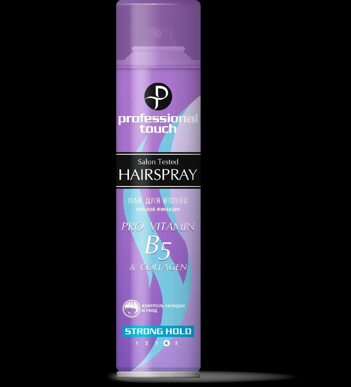 Prof.Touch Лак для волос "Pro vitamin B5 & Collagen" СФ (265мл). 24 АКЦИЯ !!!
