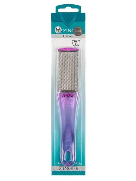 ZINGER Терка RB-0507- rose BG, ZO метал. педикюрная