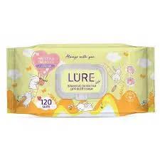 LURE Влажные салфетки 120шт для всей семьи big-pack с крышкой /13324_60668/.12